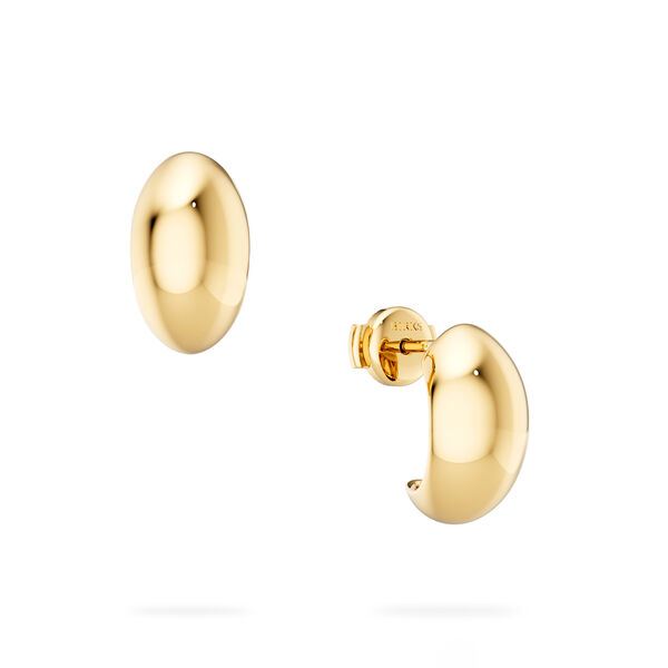 Yellow Gold Bombe Earrings